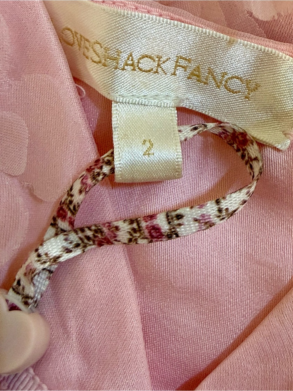 LoveShackFancy Pink Ambessa Embellished Organza Mini Dress - Picture 13 of 14